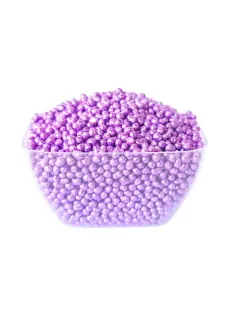 Perlas lila metalizadas pequeñas