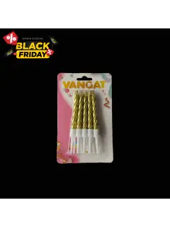 Vela pequeña dorada y plateada