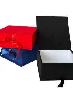 Caja libro gamuza