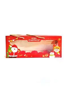Caja cupcake 4 rectangular navidad pan de jamón