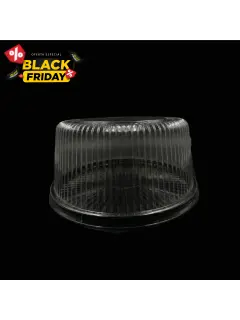 Tortera redonda base negra domo alto