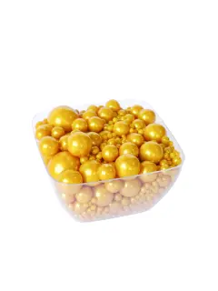 Perlas doradas varios tama&ntilde;os