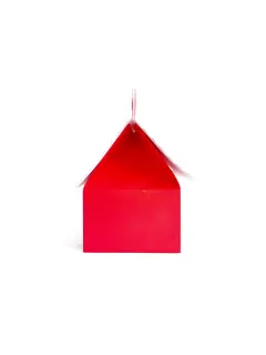 Casita navidad blanco con rojo y blanco con vinotinto