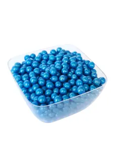 Perlas azul metalizado