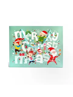 Bolsa de regalo merry christmas pequeña turquesa