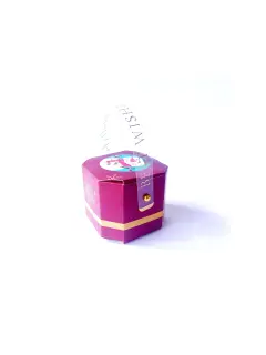 caja octagonal con asa de acetato