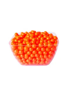 Perlas naranjas brillantes