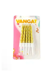 Vela pequeña dorada y plateada