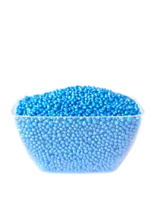 Perlas azules metalizadas pequeñas