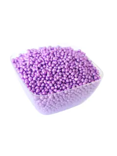 Perlas lila metalizadas pequeñas