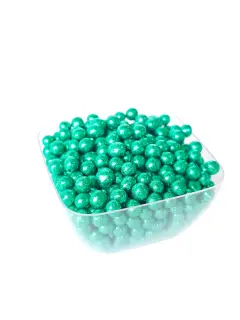 Perlas verde metalizado