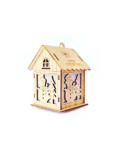 Casa de navidad de madera