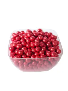 Perlas rojo metalizado