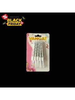 Vela pequeña dorada y plateada