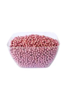 Perlas marron metalizadas pequeña