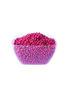 Perlas fucsia metalizadas pequeñas