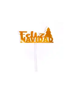 Topper cartulina feliz navidad