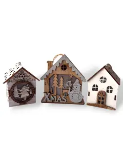 Casa de navidad de madera