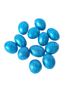 Esfera azul de Maní con chocolates
