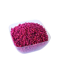 Perlas fucsia metalizadas pequeñas