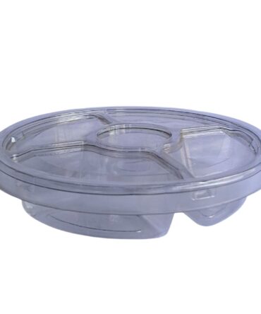 Contenedor transparente con división