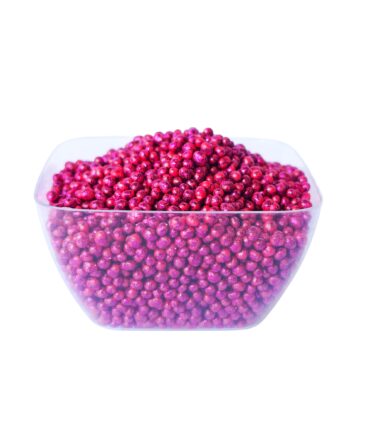 Perlas fucsia metalizadas pequeñas