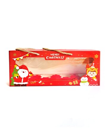 Caja cupcake 4 rectangular navidad pan de jamón