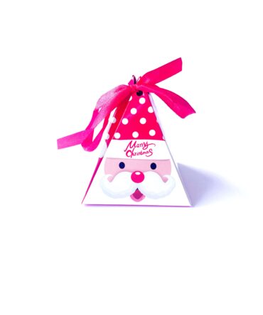 caja de navidad tipo pirámide