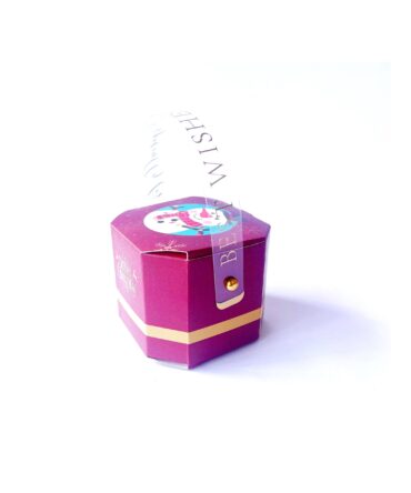 caja octagonal con asa de acetato