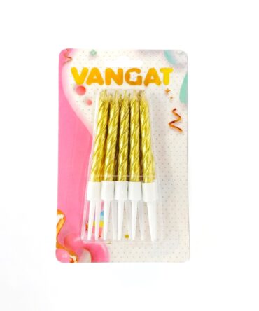 Vela pequeña dorada y plateada