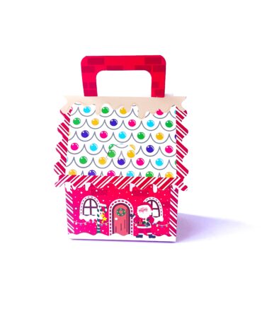 caja casita pequeña de navidad