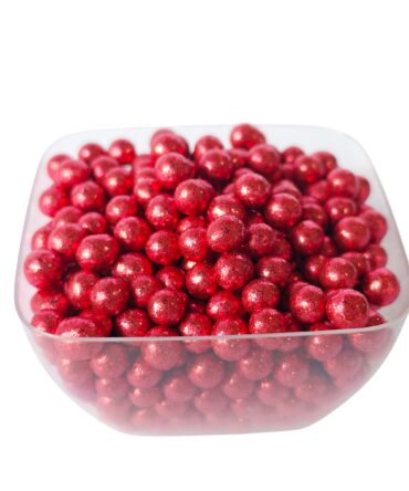 Perlas rojo metalizado