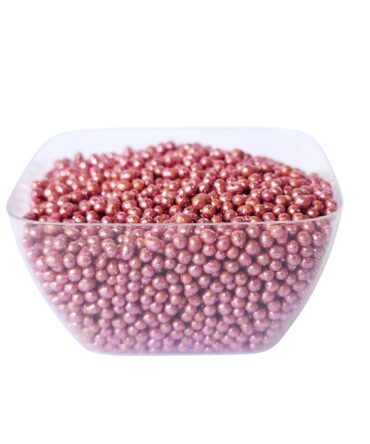 Perlas marron metalizadas pequeña