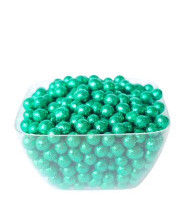 Perlas verde metalizado