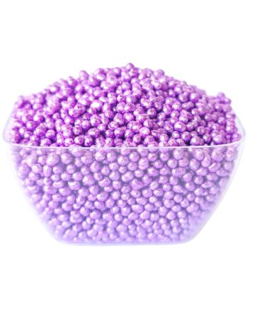 Perlas lila metalizadas pequeñas
