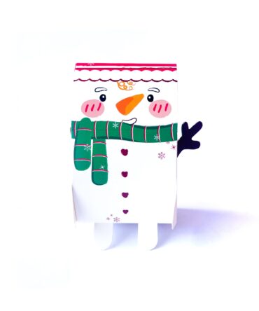 caja de santa y muñeco de nieve con brazos