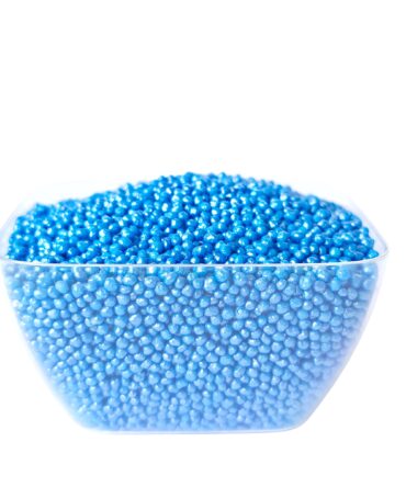 Perlas azules metalizadas pequeñas