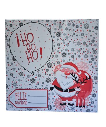 Caja torta navidad ho ho santa mediana