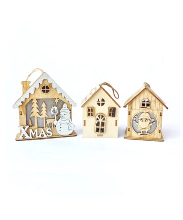 Casa de navidad de madera