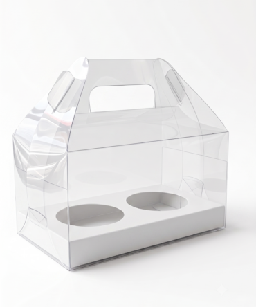 CAJA LONCHERA ACETATO 2 cup cake 16x18cm (0986)