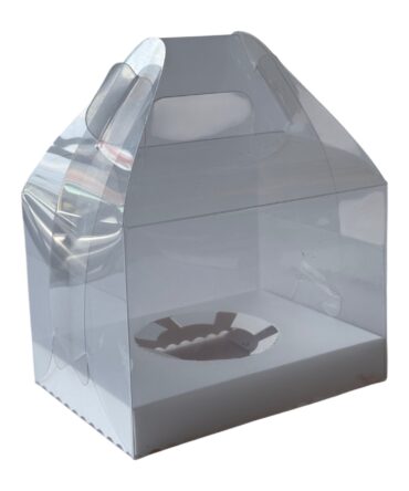 CAJA LONCHERA ACETATO 1 Cup cake 16x13 (0985)