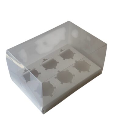 CAJA ACETATO 6 cup cake 28x18x14cm (0970)