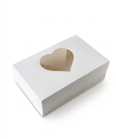 Caja Corazón Blanca con Acetato