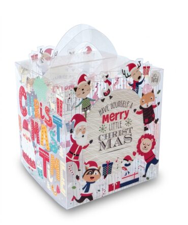 Caja de Acetato de Navidad con Asa