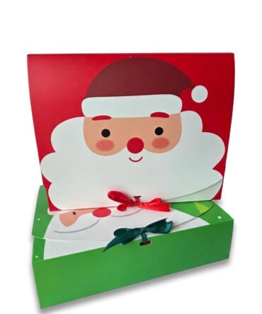 Caja de Navidad Verde/Rojo con Cinta