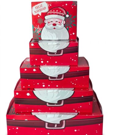Caja de Navidad de Santa Roja